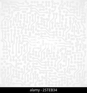 Fond électronique abstrait carré gris clair Banque D'Images
