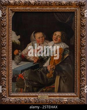 Musée du Louvre. Joyeuse compagnie peinte par Judith Leyster Banque D'Images