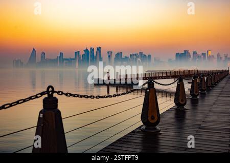 Doha Skyline Doha Qatar 17-02-2025 Banque D'Images