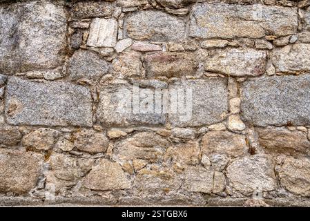 Fond de mur rectangulaire Old Stone et Mortar Block Banque D'Images