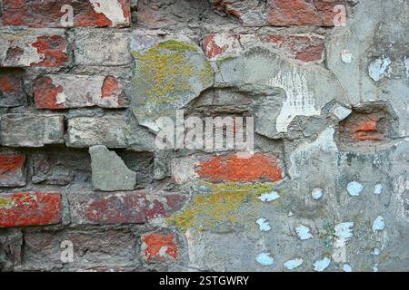 Old weathered brick wall fragment libre Banque D'Images