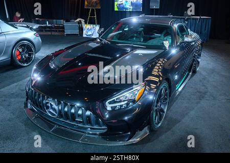 Toronto, ON, Canada - 14 février 2025 : 2021 Mercedes-AMG GT Black Series 'P-One Edition' présenté à la section Auto Exotica lors du Canadian 2025 Banque D'Images