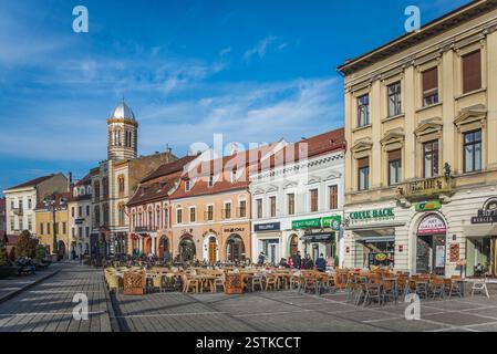 Place de la mairie de Brasov en Roumanie Banque D'Images