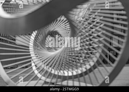 islande monuments sculptures abstraites noir et blanc Banque D'Images