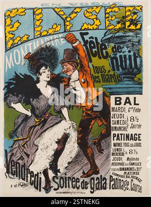 Gustave Doré (1832-1883), artiste français, illustre un bal parisien animé du XIXe siècle avec un couple dansant, capturant la culture du divertissement et des loisirs de l’époque dans le 18e arrondissement. Banque D'Images