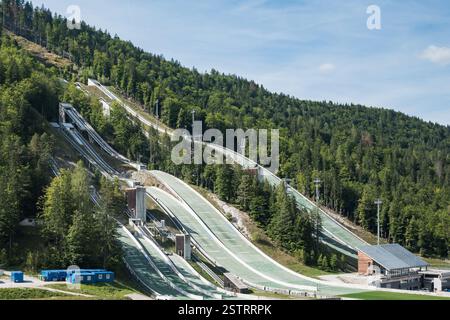 Pistes de saut à ski à Planica Slovénie en été Banque D'Images
