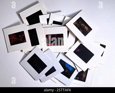 Diapositives de présentation de photographies vintage en couleur Banque D'Images