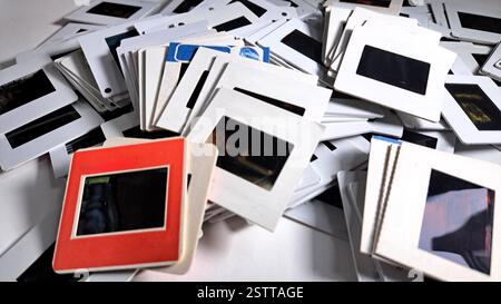 Diapositives de présentation de photographies vintage en couleur Banque D'Images