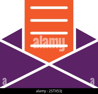 Illustration de conception d'icône de vecteur de lettre de motivation Illustration de Vecteur