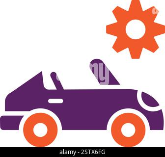 Illustration de conception d'icône de vecteur de service de voiture Illustration de Vecteur