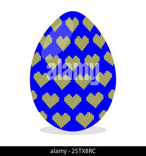 Pysanka œuf de Pâques ukrainien symbole des vacances de printemps Illustration de Vecteur