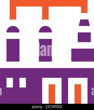 Illustration de conception d'icône de vecteur de raffinerie de gaz Illustration de Vecteur