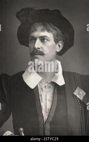Portrait de George Alexander (1858-1918) acteur-manager anglais - document historique, photographe inconnu Banque D'Images