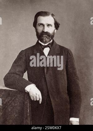 Giuseppe Verdi. Portrait du compositeur italien Giuseppe Fortunino Francesco Verdi (1813-1901) par Atelier Nadar, 1855-1890 Banque D'Images