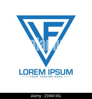 Design du logo lettre VF Illustration de Vecteur