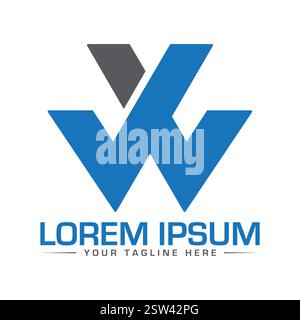 W logo de lettre Illustration de Vecteur