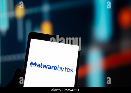 Dhaka, Bangladesh- le logo Malwarebytes est affiché sur le smartphone. Banque D'Images