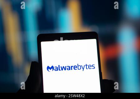 Dhaka, Bangladesh- le logo Malwarebytes est affiché sur le smartphone. Banque D'Images