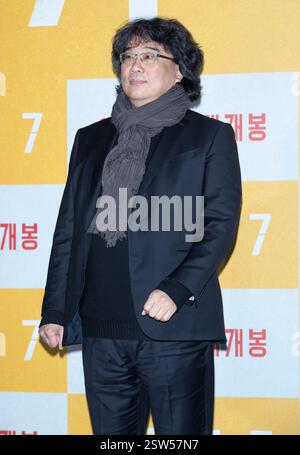 20 février 2025 – Séoul, Corée du Sud : le réalisateur sud-coréen Bong Joon-ho assiste à une conférence de presse pour le film « Mickey 17 » au Coex Megabox Cinema à Séoul, Corée du Sud, le 20 février 2025. (Photo Lee Young-ho/Sipa USA) Banque D'Images