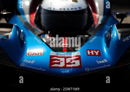 35 CHATIN Paul-Loup (fra), HABSBURG Ferdinand (aut), MILESI Charles (fra), Alpine Endurance Team, Alpine A424 #35, Hypercar, détail lors du Prologue du Championnat du monde FIA 2025 d’Endurance, du 21 au 22 février 2025 sur le circuit International de Losail à Lusail, Qatar Banque D'Images