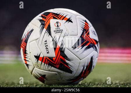 Amsterdam, pays-Bas. 20 février 2025. AMSTERDAM, PAYS-BAS - 20 FÉVRIER : match au sol lors du match de deuxième manche éliminatoire de l'UEFA Europa League 2024/25 League opposant l'AFC Ajax et R. Union Saint-Gilloise à la Johan Cruijff Arena le 20 février 2025 à Amsterdam, pays-Bas. (Photo de Ben Gal/Orange Pictures) crédit : Orange pics BV/Alamy Live News Banque D'Images