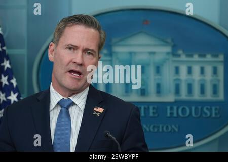 Washington, Vereinigte Staaten. 20 février 2025. Michael Waltz, conseiller à la sécurité nationale, participe au briefing quotidien à la Maison Blanche à Washington, DC, le 20 février 2025. Crédit : Chris Kleponis/CNP/dpa/Alamy Live News Banque D'Images