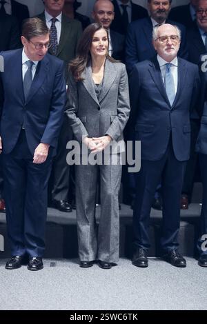 Madrid, Espagne. 20 février 2025. La reine Letizia d'Espagne assiste à la réunion du conseil d'administration de la Fondation Jeunesse de la FAD au Campus Repsol. (Crédit image : © Jack Abuin/ZUMA Press Wire) USAGE ÉDITORIAL SEULEMENT! Non destiné à UN USAGE commercial ! Banque D'Images