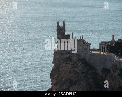 Château sur une falaise. Crimée. Banque D'Images