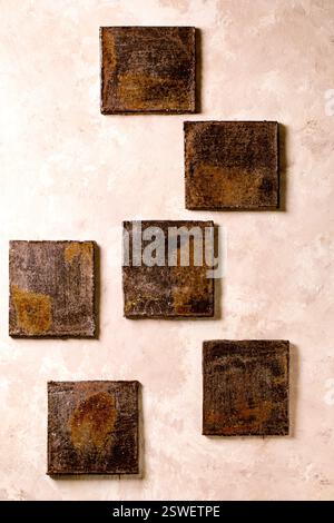 Carreaux de céramique texturés pour le fond Banque D'Images