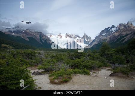 Sentier de randonnée dans le parc national Los Glaciares en Patagonie Banque D'Images
