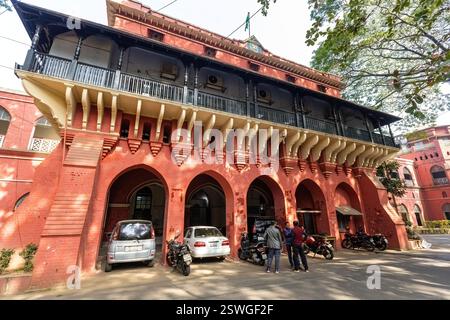 Architecture coloniale dans la gare centrale de Chittagong et musée ferroviaire Bagladesh Banque D'Images