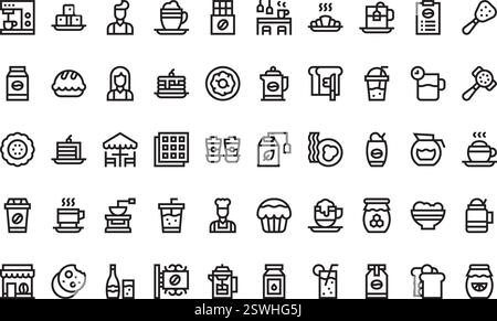 Collection d'icônes vectorielles de haute qualité avec contour modifiable. Idéal pour les projets professionnels et créatifs. Illustration de Vecteur