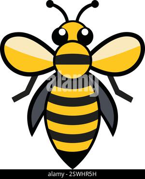 Une icône vectorielle d'abeille est un graphique numérique évolutif représentant une abeille conçu pour être utilisé dans des logos, des sites Web et des illustrations. Illustration de Vecteur