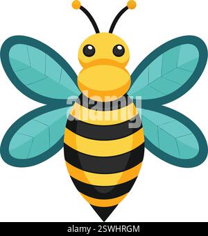 Une icône vectorielle d'abeille est un graphique numérique évolutif représentant une abeille conçu pour être utilisé dans des logos, des sites Web et des illustrations. Illustration de Vecteur