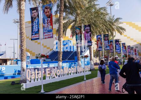 Vue générale du complexe international de tennis et de squash Khalifa lors du Qatar ExxonMobil Open 2025, ATP 500 Tennis ouvert le 21 février 2025 à Doha, Qatar Banque D'Images