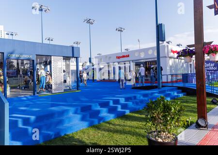 Vue générale du complexe international de tennis et de squash Khalifa lors du Qatar ExxonMobil Open 2025, ATP 500 Tennis ouvert le 21 février 2025 à Doha, Qatar Banque D'Images