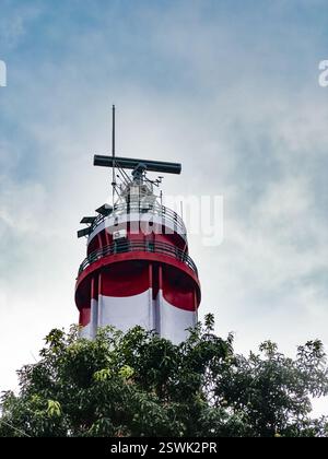 Vue du phare de Vypin ou phare de Cochin qui est situé à Puthuvype à Kochi, Kerala, Inde Banque D'Images