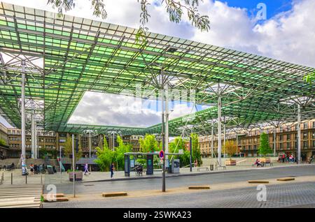 Amiens, France, 3 juillet 2023 : gare du Nord monument historique de Longueau–Boulogne place Alphonse Fiquet, SO Banque D'Images