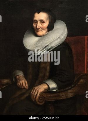 Nicolaes Maes : 'Portrait de Margaretha de Geer épouse de Jacob Trip' (vers 1660-61) Banque D'Images
