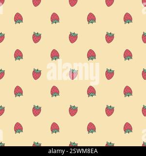 Modèle transparent avec des fraises Banque D'Images