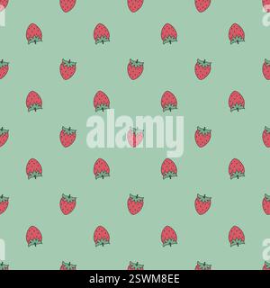 Modèle transparent avec des fraises Banque D'Images