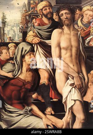 HEMESSEN, Jan Sanders van (né vers 1500, Hemishem, d. 1556, Haarlem) Christ moqué (détail) c. 1560 huile sur bois Museé de la Chartreuse, Douai --- mots-clés : ------------- Auteur : HEMESSEN, Jan Sanders van titre : Christ mocked (détail) chronologie : 1501-1550 École : Flamand forme : peinture type : religieux Banque D'Images