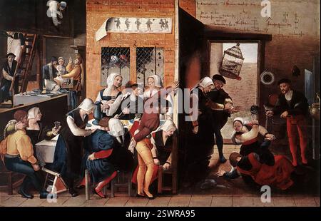 HEMESSEN, Jan Sanders van (né vers 1500, Hemishem, d. 1556, Haarlem) Merry Company - huile sur toile Staatliche Museen, Berlin --- mots-clés : ------------- Auteur : HEMESSEN, Jan Sanders van titre : Merry Company chronologie : 1501-1550 École : Flamand forme : peinture type : genre Banque D'Images