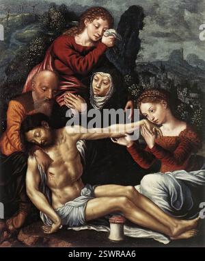 HEMESSEN, Jan Sanders van (né vers 1500, Hemishem, d. 1556, Haarlem) la Lamentation du Christ - huile sur panneau, 228 x 24 cm Maison Rockox, Anvers --- mots-clés : ------------- Auteur : HEMESSEN, Jan Sanders van titre : The Lamentation of Christ Time-line : 1501-1550 École : Flamand forme : peinture type : religieux Banque D'Images