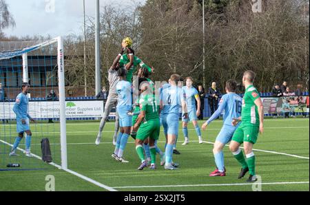 Brentwood uk Essex 22 février 2025 Brentwood Town club de football ISTHMIAN LEAGUE- NORTH DIVISION Brentwood Town V Haringey Borough 1-0 à Brentwood crédit : Richard Lincoln/Alamy Live News Banque D'Images