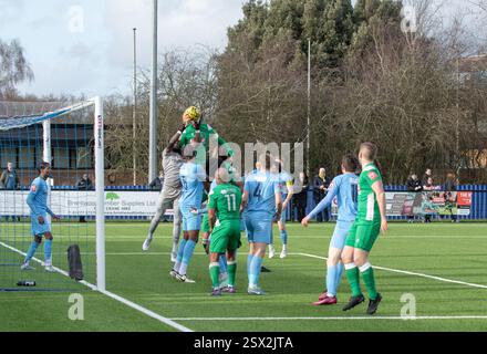 Brentwood uk Essex 22 février 2025 Brentwood Town club de football ISTHMIAN LEAGUE- NORTH DIVISION Brentwood Town V Haringey Borough 1-0 à Brentwood crédit : Richard Lincoln/Alamy Live News Banque D'Images