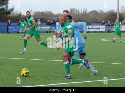 Brentwood uk Essex 22 février 2025 Brentwood Town club de football ISTHMIAN LEAGUE- NORTH DIVISION Brentwood Town V Haringey Borough 1-0 à Brentwood crédit : Richard Lincoln/Alamy Live News Banque D'Images