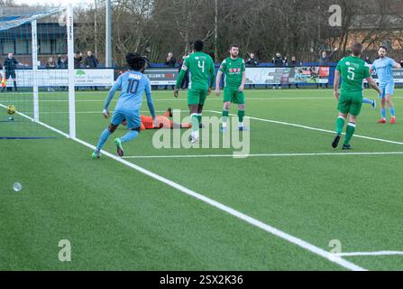 Brentwood uk Essex 22 février 2025 Brentwood Town club de football ISTHMIAN LEAGUE- NORTH DIVISION Brentwood Town V Haringey Borough 1-0 à Brentwood crédit : Richard Lincoln/Alamy Live News Banque D'Images