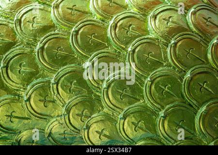 Wat Plai Laem, Bophut, Koh Samui, Thaïlande, 10 février, 2025, photographie rapprochée d'écailles de dragon chinois, à utiliser comme fond coloré Banque D'Images