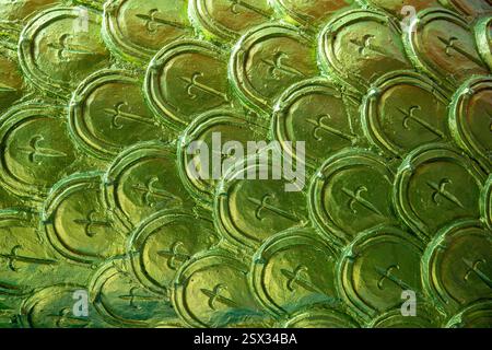 Wat Plai Laem, Bophut, Koh Samui, Thaïlande, 10 février, 2025, photographie rapprochée d'écailles de dragon chinois, à utiliser comme fond coloré Banque D'Images